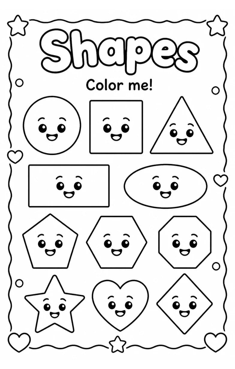 Shapes Coloring Pages