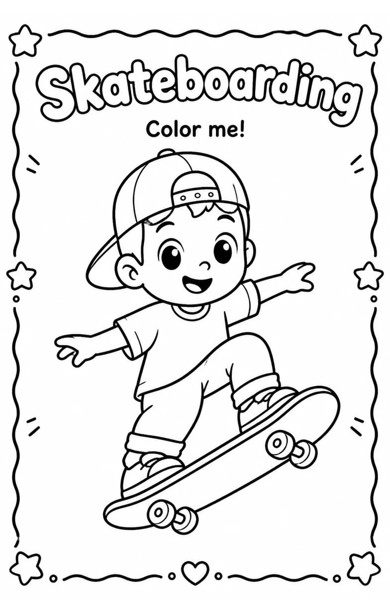 Skateboarding Coloring Pages
