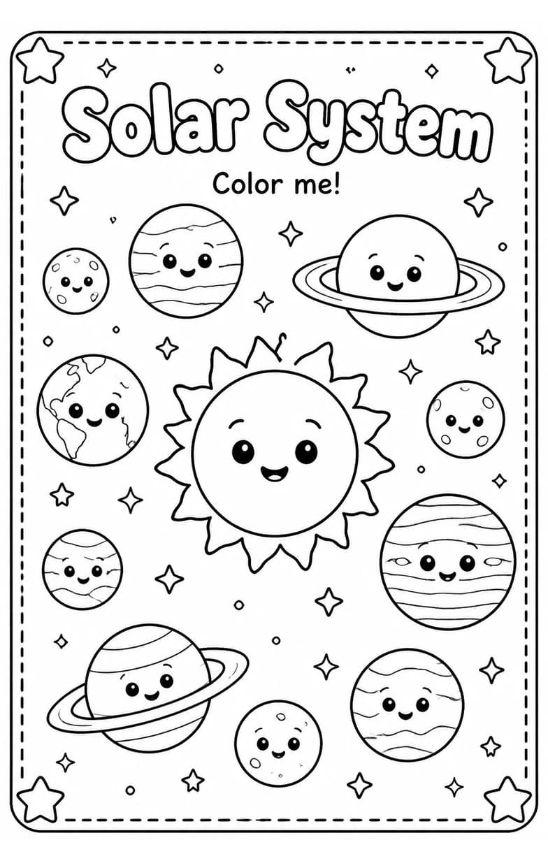Solar System Coloring Pages