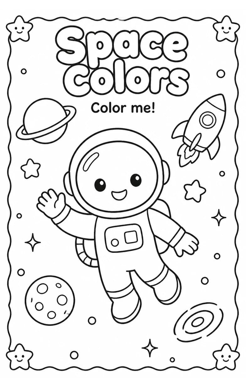 Space Colors Coloring Page