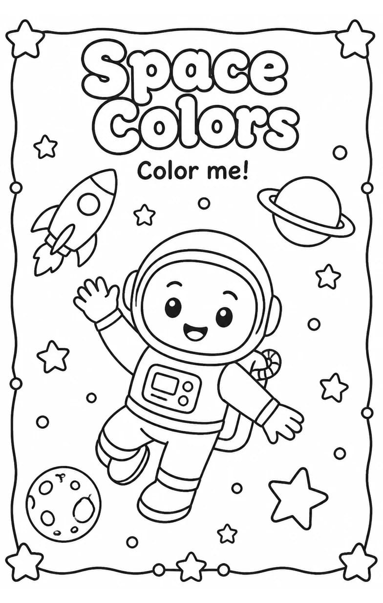 Space Colors Coloring Page