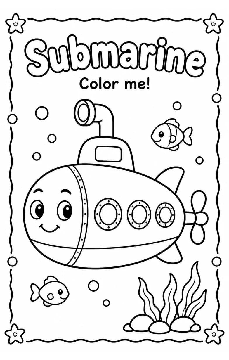 Submarine Coloring Pages