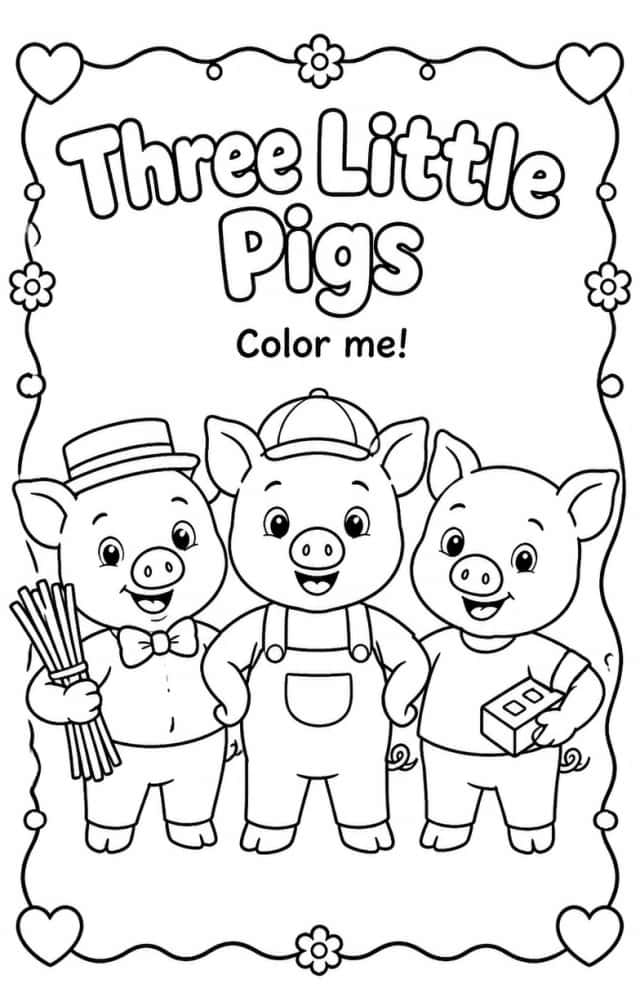 Three Little Pigs Coloring Pages