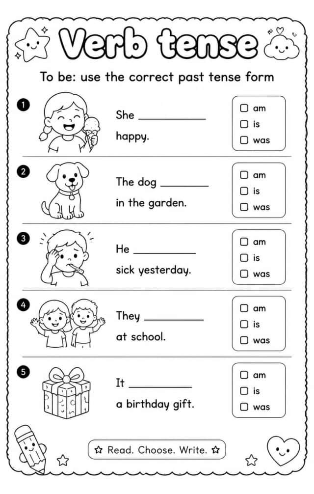 To be: use the correct past tense form