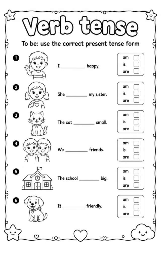 To be: use the correct present tense form