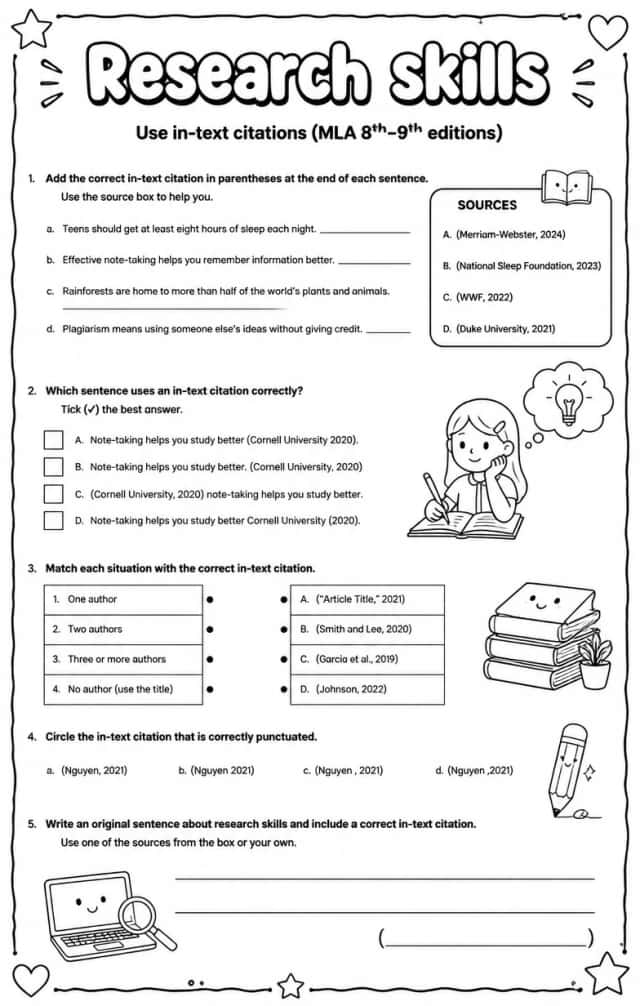 Use in-text citations (MLA 8th–9th editions)