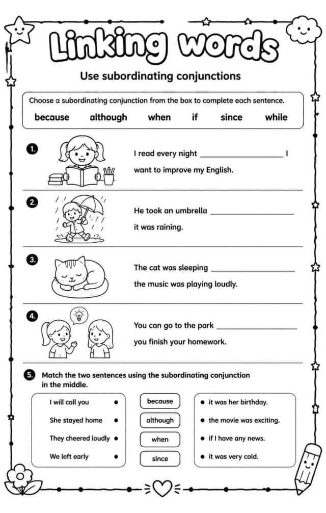 Use subordinating conjunctions