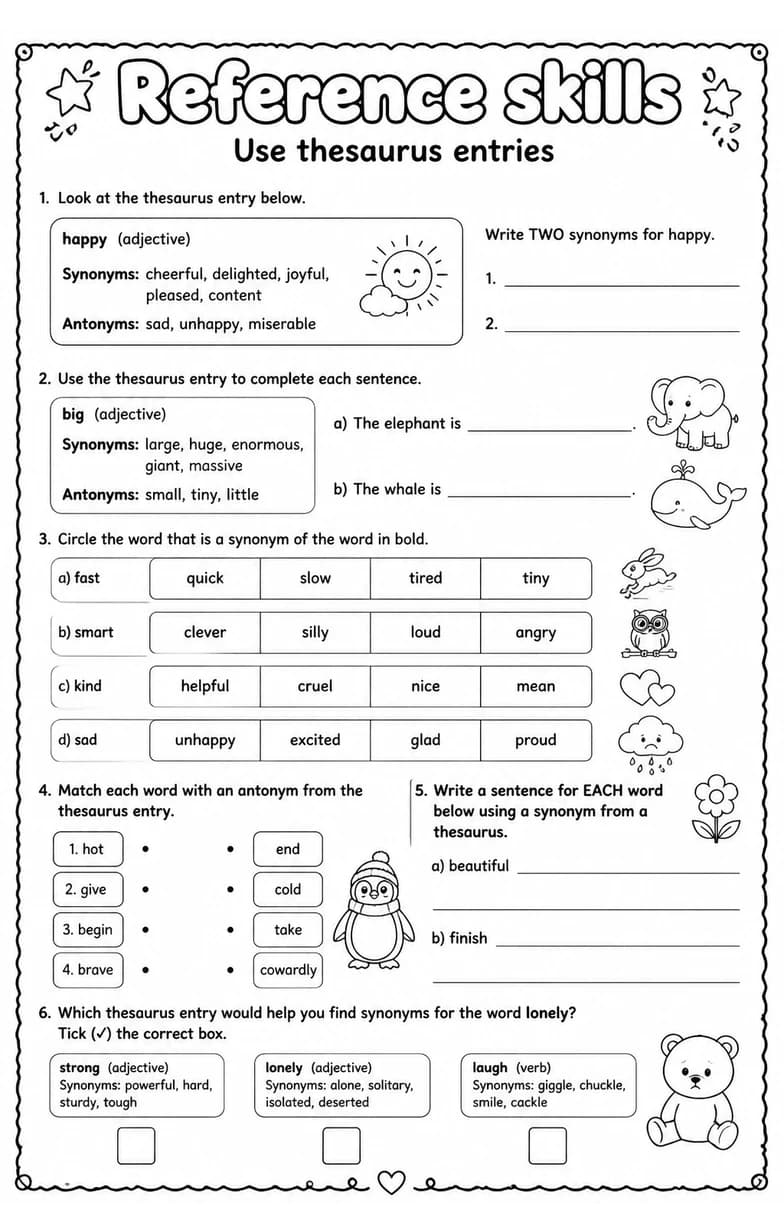 Use thesaurus entries
