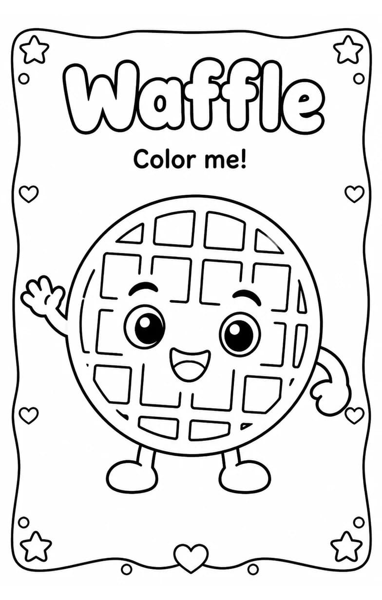 Waffle Coloring Pages