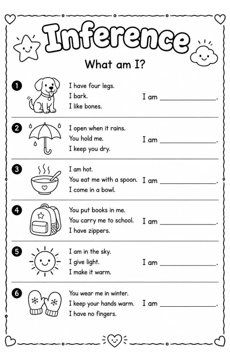 What am I? — free printable Reading strategies English worksheet