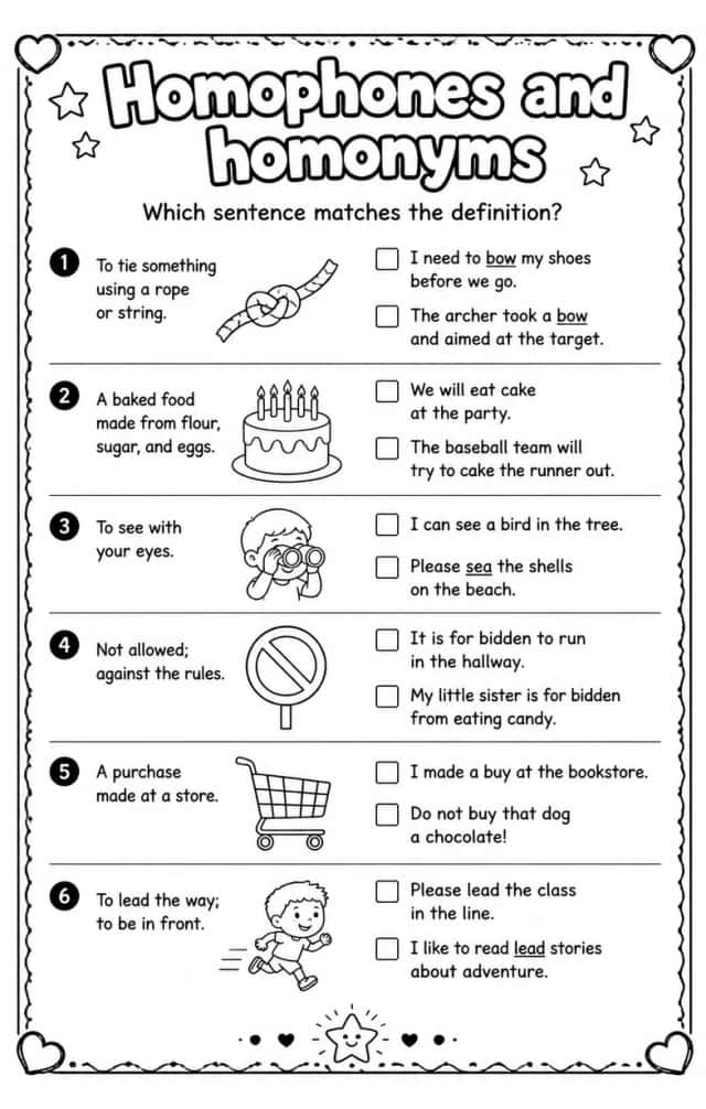 Which sentence matches the definition?