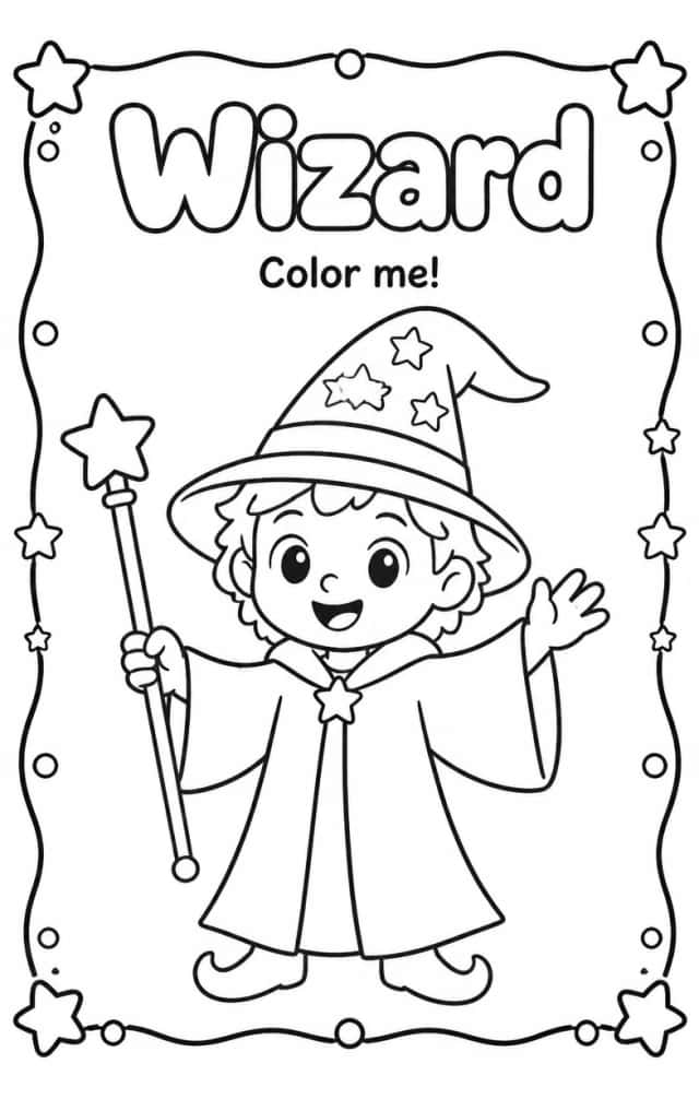 Wizard Coloring Pages