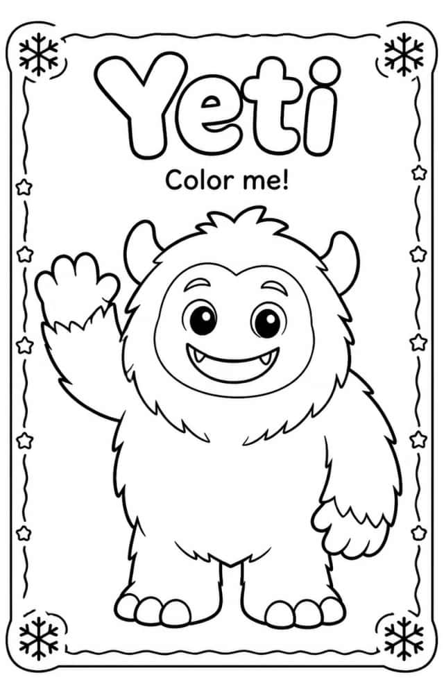 Yeti Coloring Pages