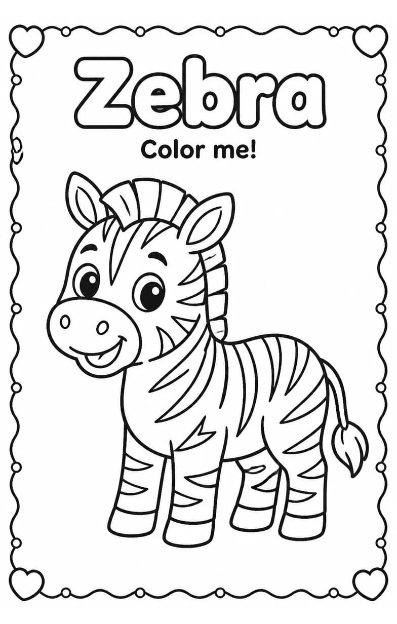 Zebra Coloring Pages