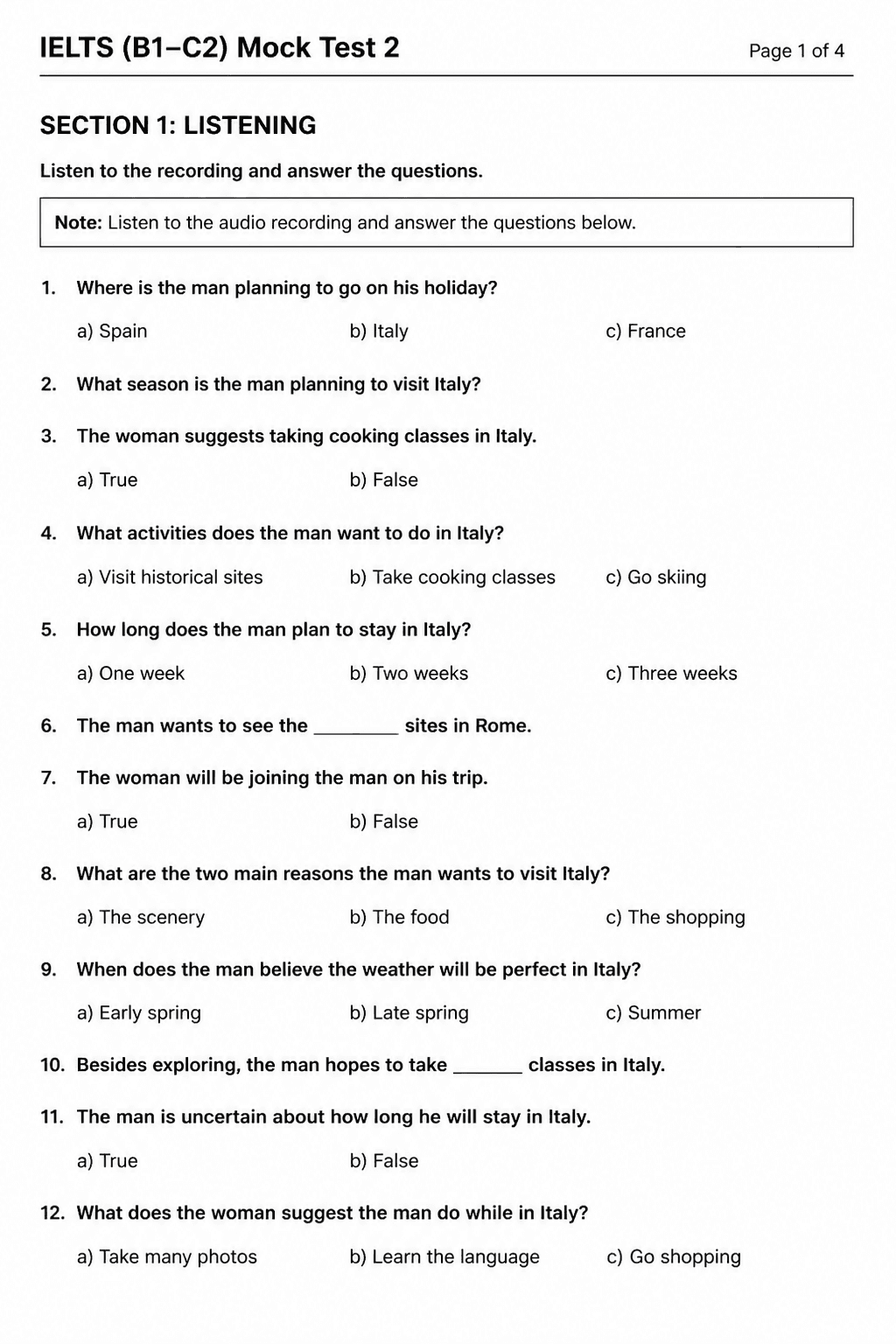IELTS Academic — Mock Test 2