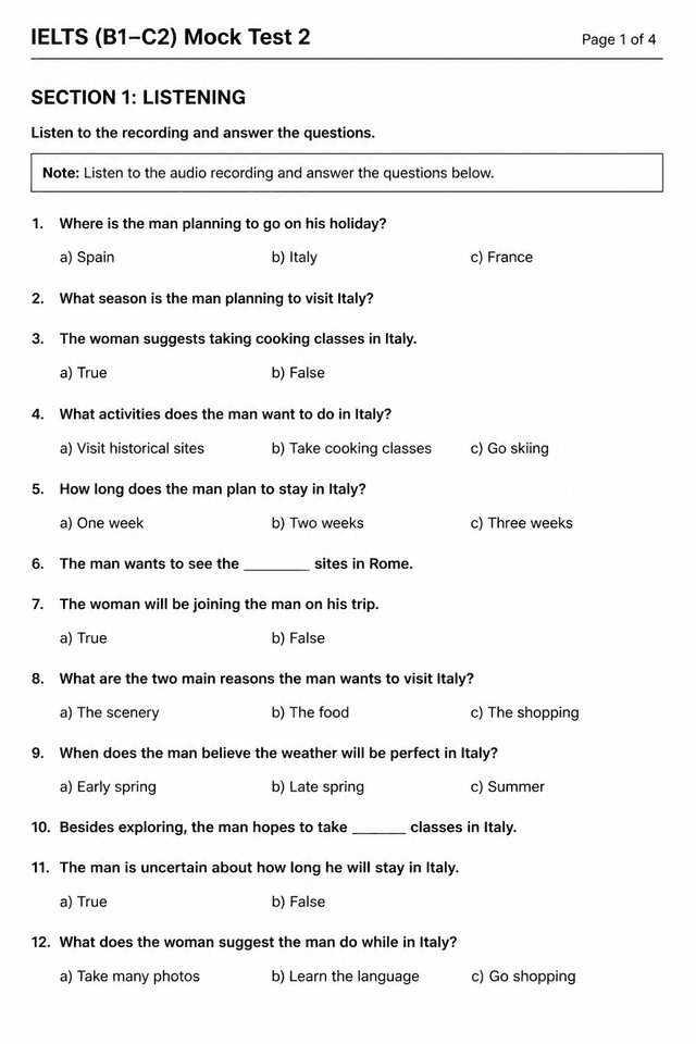IELTS Academic — Mock Test 2