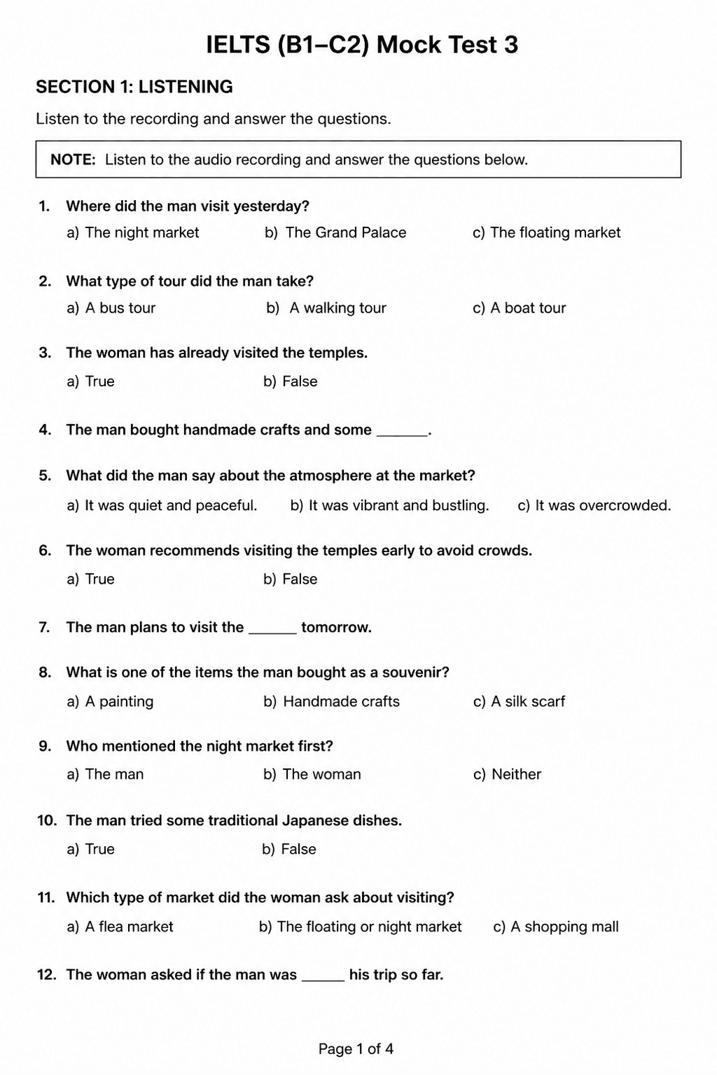 IELTS Academic — Mock Test 3
