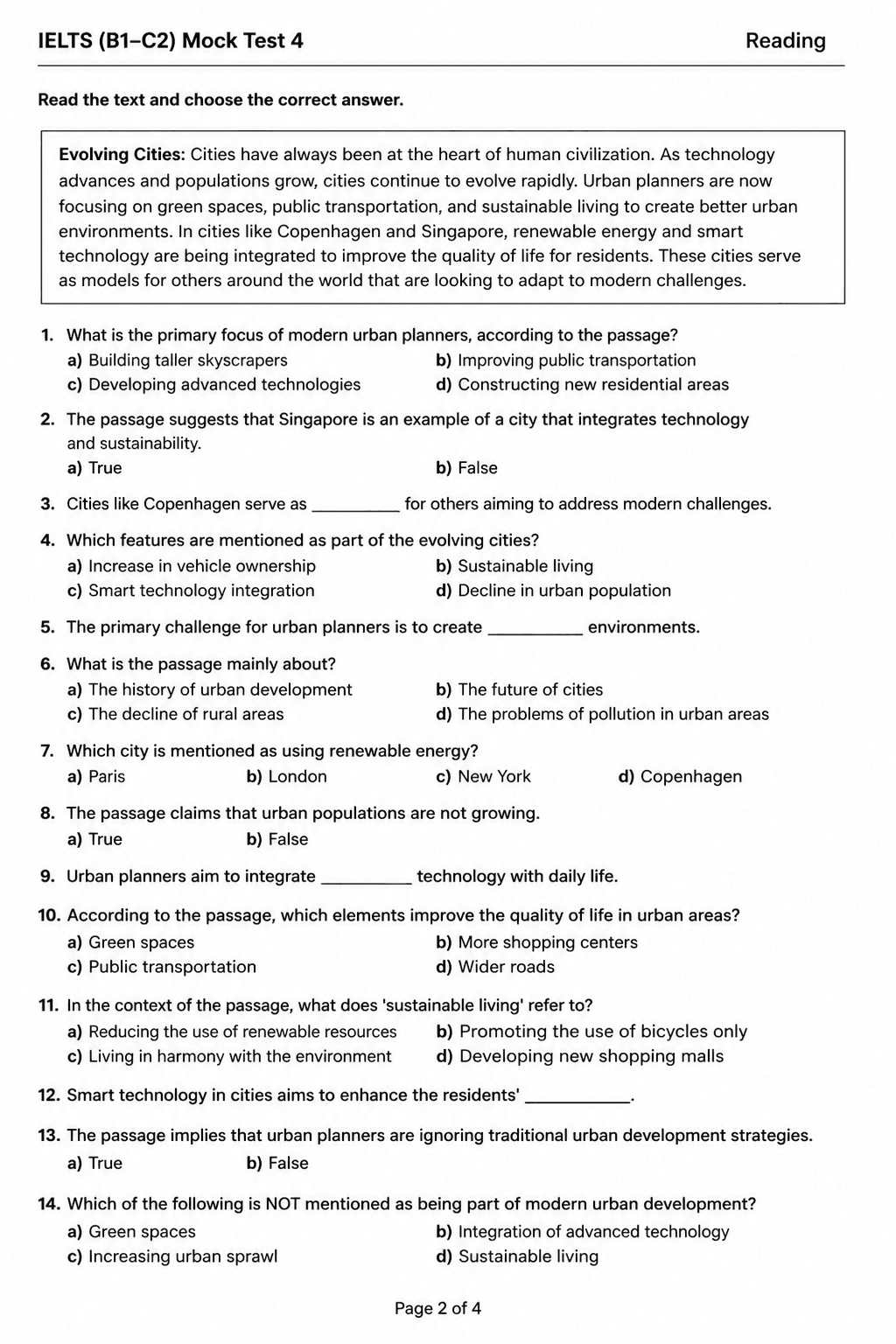Preview of IELTS Academic — Mock Test 4