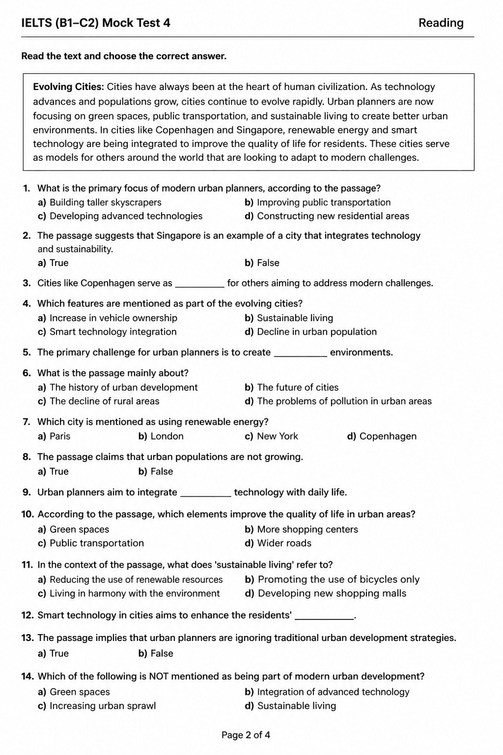 IELTS Academic — Mock Test 4