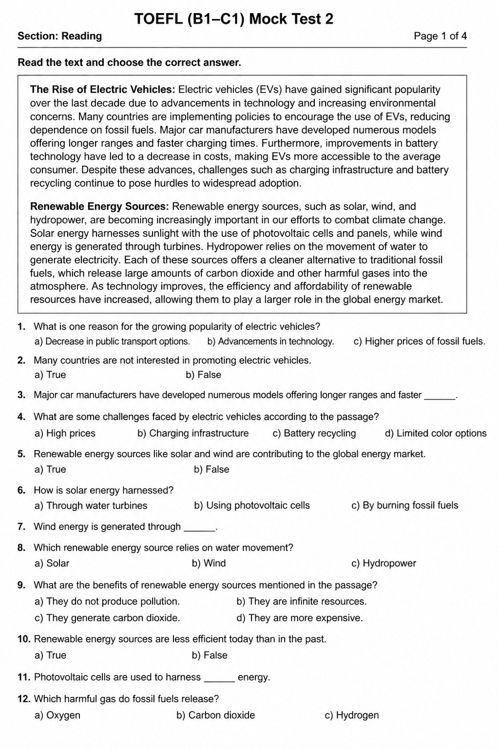 TOEFL iBT — Mock Test 2