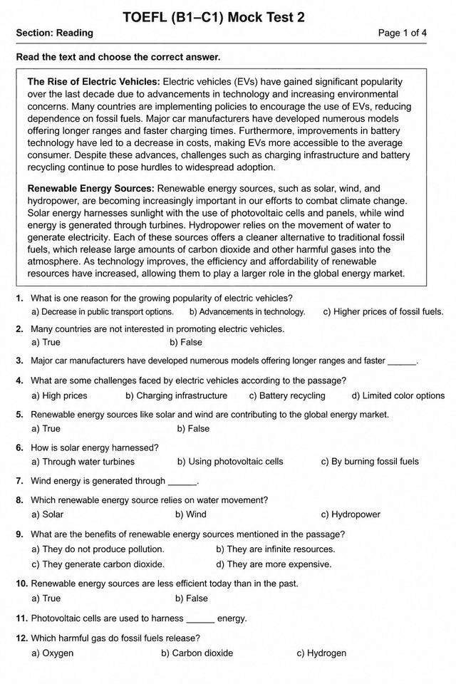 TOEFL iBT — Mock Test 2