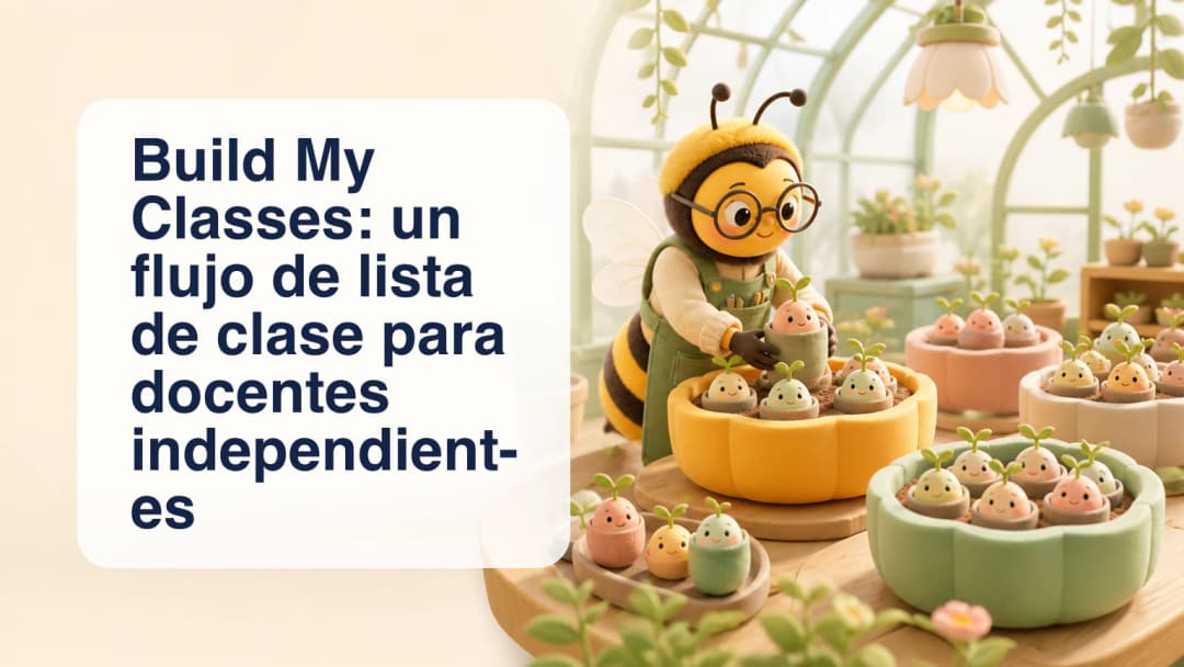 Docente independiente organizando un estudiante por línea en la lista de una clase elegida