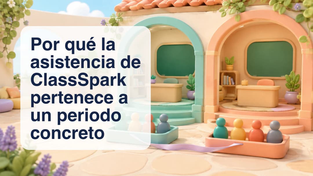 Horario ClassSpark con dos periodos separados y sus registros de asistencia