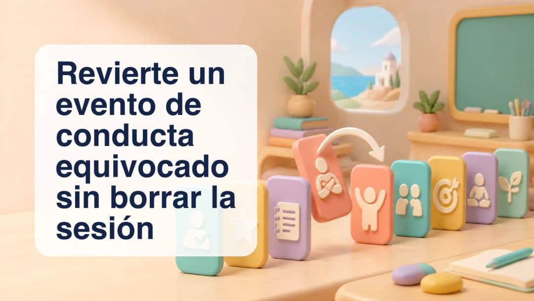 Docente revisando un punto de conducta equivocado en el historial de ClassSpark