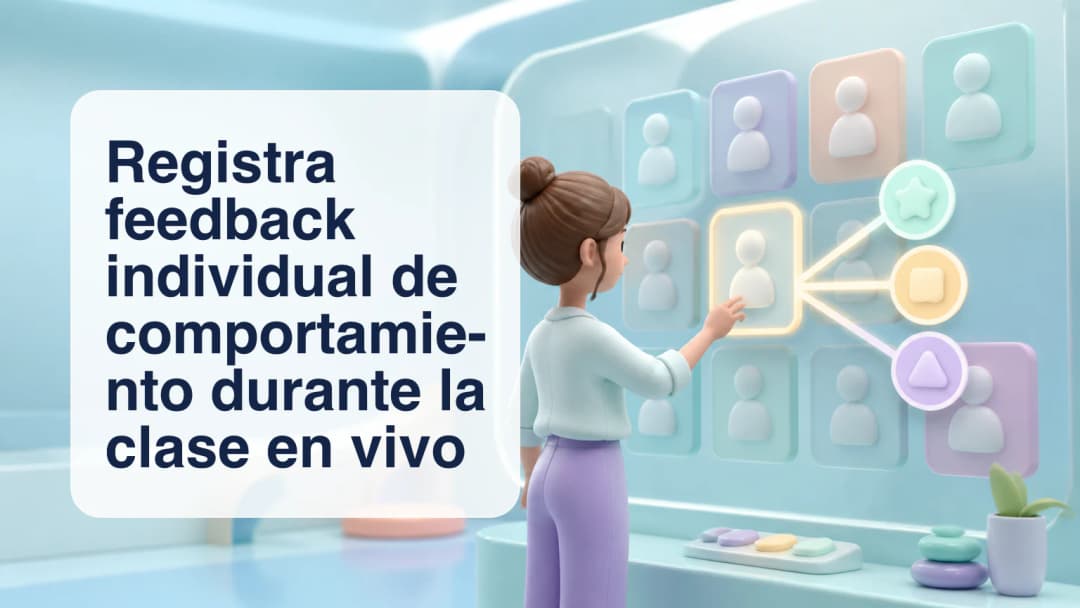 Docente selecciona un alumno para feedback individual de comportamiento
