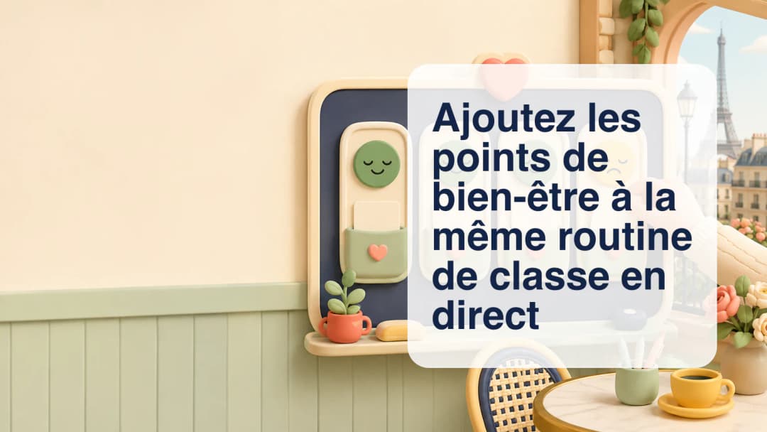 Enseignant consultant des cartes de bien-être émeraude heureuses et ambre tristes pendant la classe