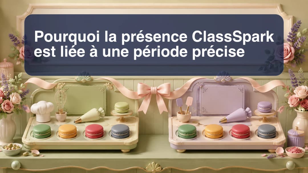 Planning ClassSpark avec deux périodes distinctes et leurs registres de présence