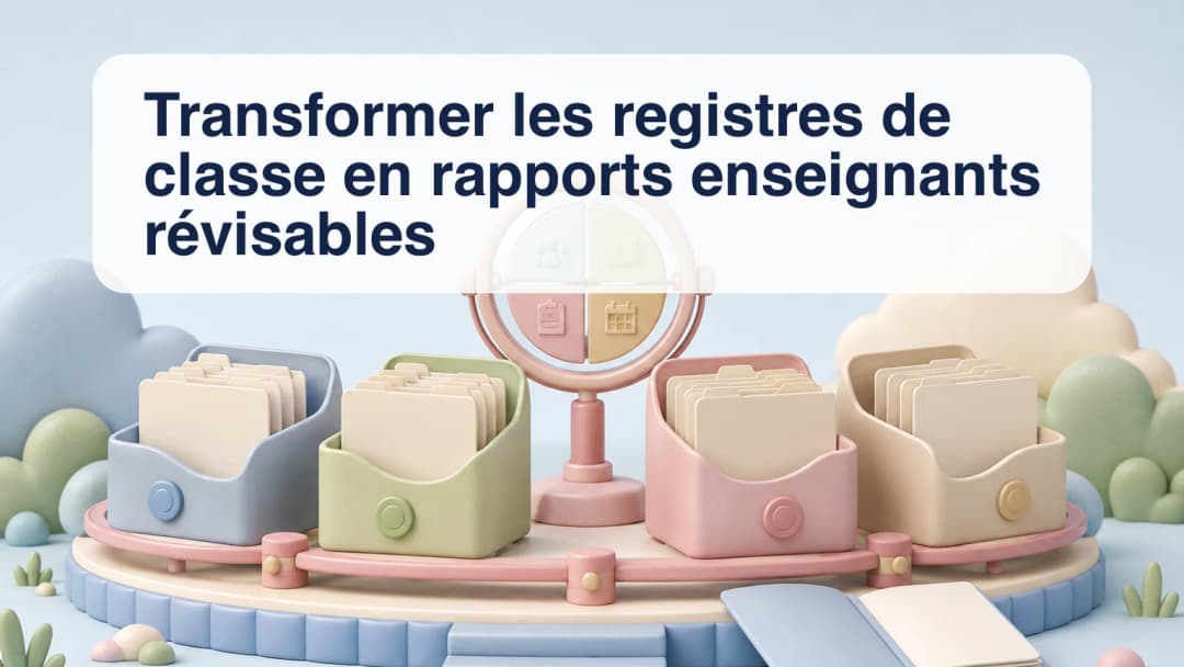 Registres passant par une lentille de révision