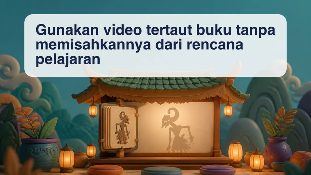 Buku kurikulum terbuka terhubung ke satu video kelas privat