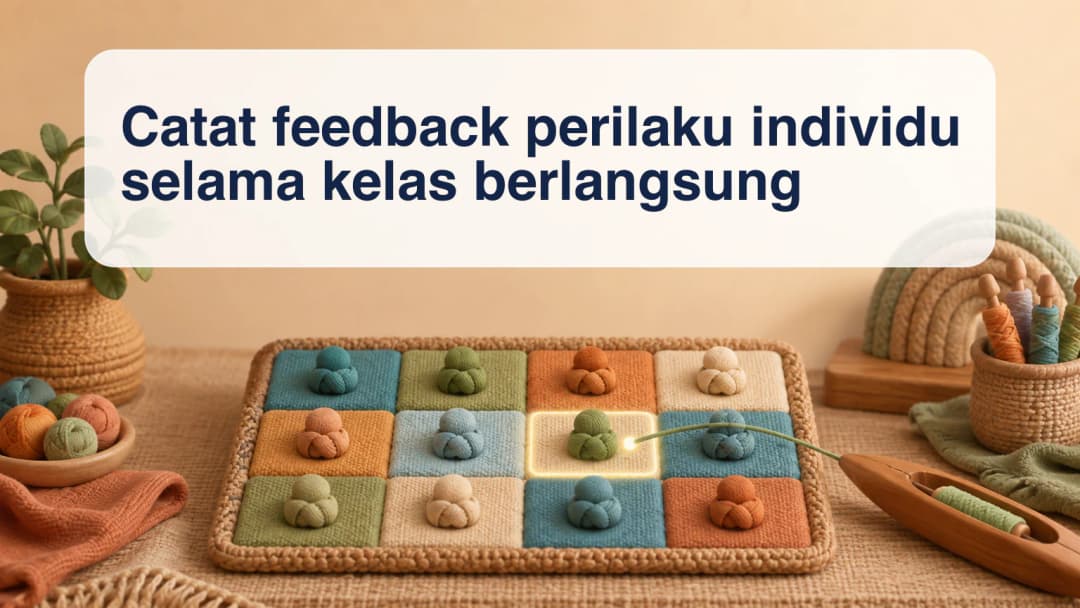 Guru memilih satu siswa untuk feedback perilaku individu