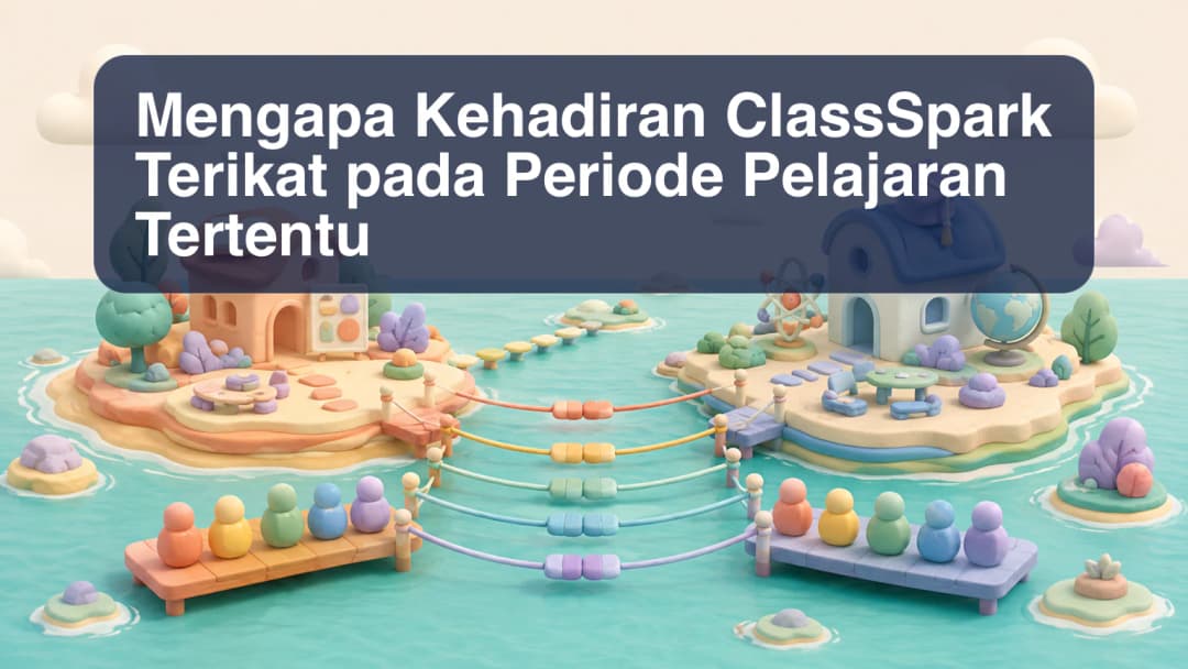 Jadwal ClassSpark dengan dua periode terpisah dan daftar kehadiran masing-masing