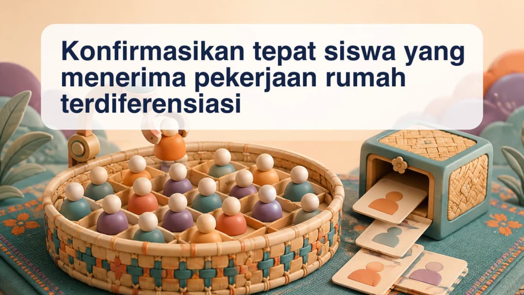 Pemilihan dan konfirmasi penerima pekerjaan rumah oleh guru