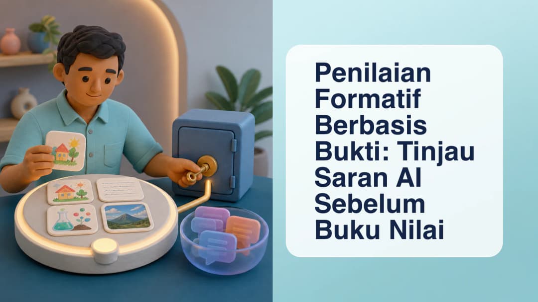 Guru membandingkan pekerjaan siswa dengan pengamatan yang disarankan AI sebelum mengonfirmasi hasil formatif