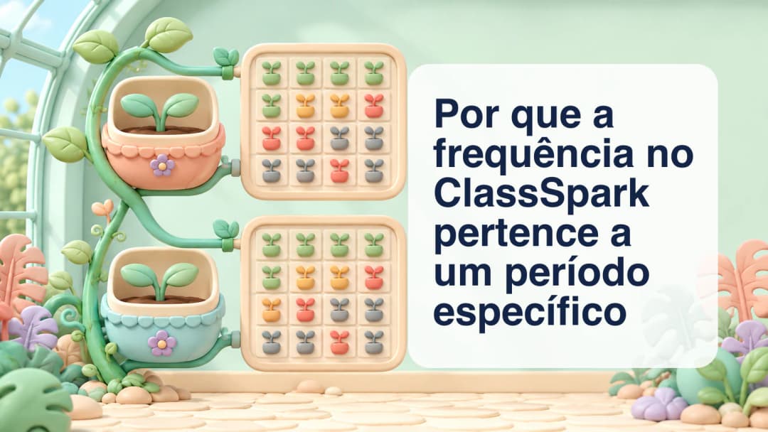 Agenda ClassSpark com dois períodos separados e listas de frequência próprias