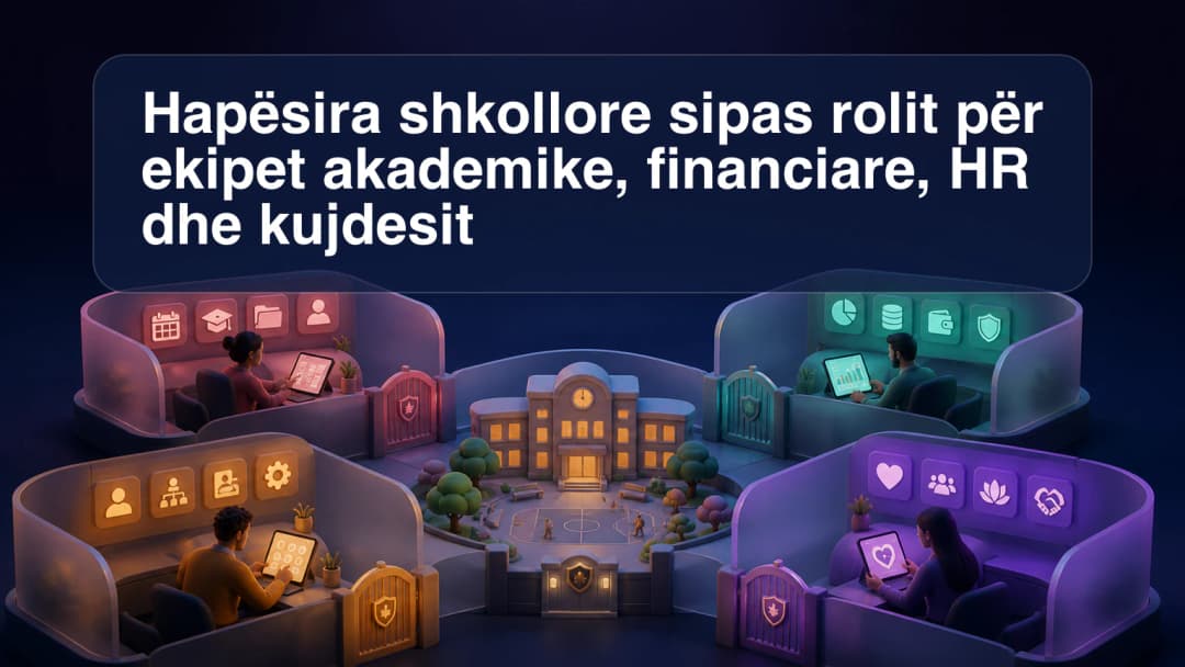 Karta rolesh të stafit që çojnë në hapësira të veçanta akademike, administrative, financiare, HR dhe kujdesi