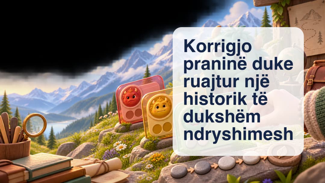 Kartat e pranisë kalojnë nga gjendja e vjetër te gjendja e korrigjuar përgjatë historikut