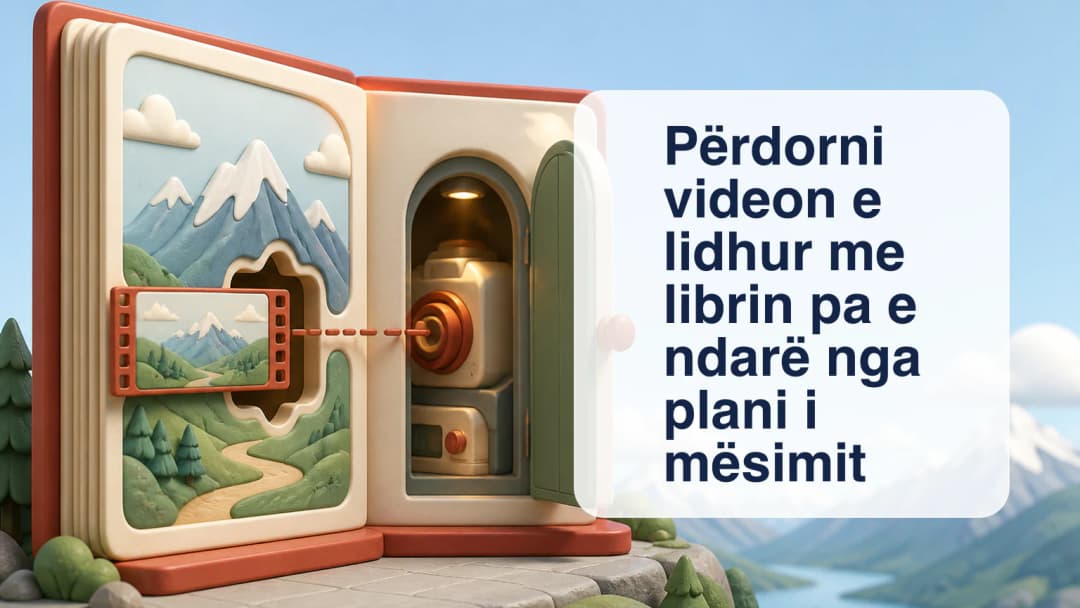 Libër kurrikule i hapur i lidhur me një video private klase