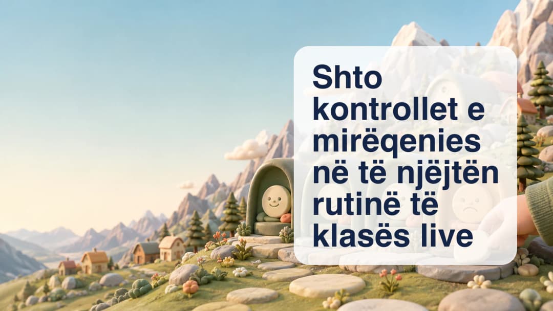 Mësuesi shikon karta mirëqenieje smerald të lumtura dhe qelibar të trishtuara