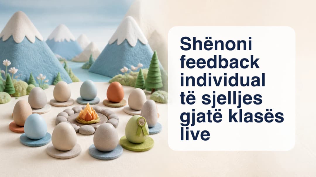 Mësuesi zgjedh një nxënës për feedback individual të sjelljes
