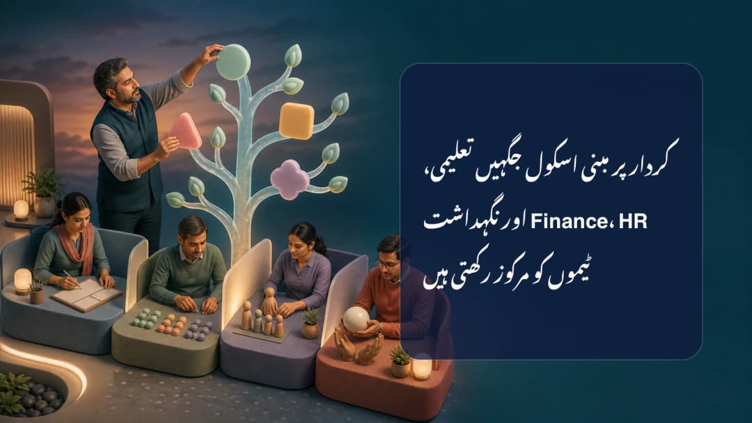 تعلیمی، Admin، Finance، HR اور نگہداشت کی الگ جگہوں تک لے جاتے اسکول عملہ کردار کارڈز