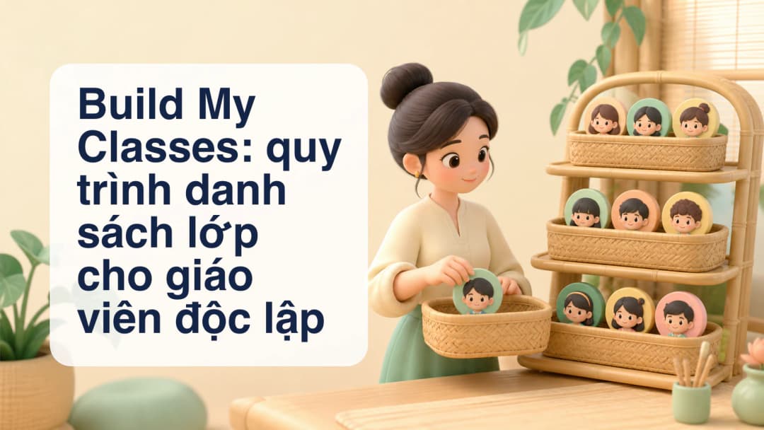 Giáo viên độc lập sắp xếp mỗi dòng một học sinh trong danh sách lớp đã chọn