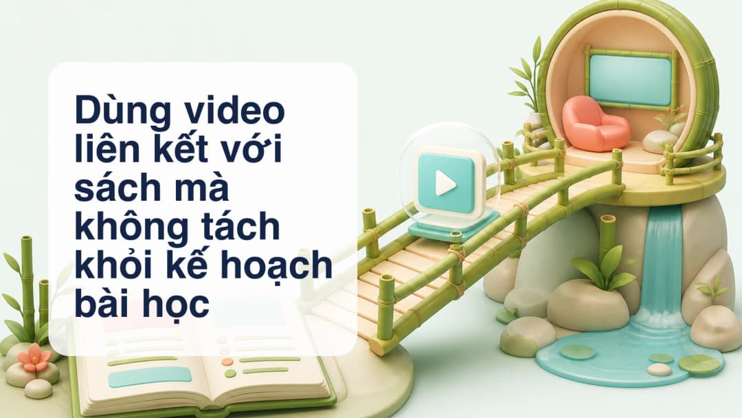 Sách chương trình mở được nối với một video lớp học riêng tư