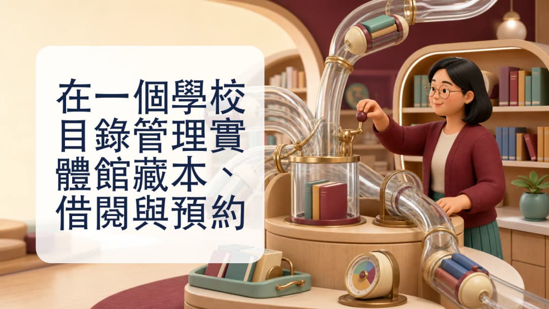 學校圖書館員查看一個書目下的多個條碼館藏本、目前借閱和預約
