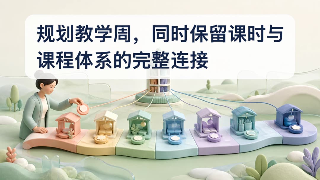 教师把一周七个课时与同一课程体系和班级日程连接起来