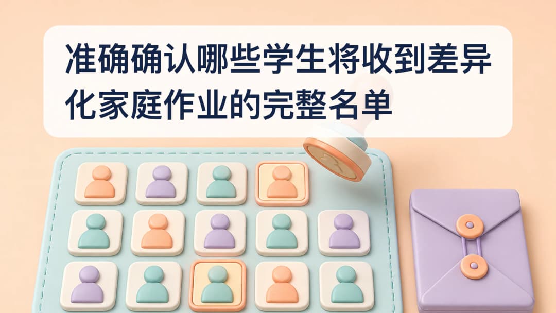 教师控制的作业收件人选择和确认流程