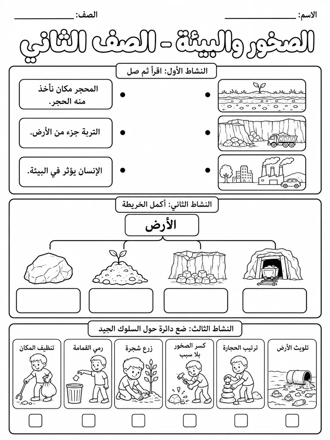 الصخور والبيئة - الصف الثاني صفحة 9 من مورد علوم عربي
